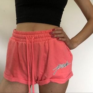 Cotton neon pink shorts